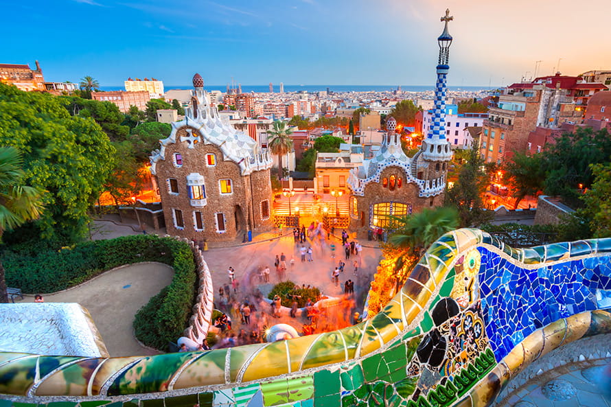 Best off peak holiday destinations in Spain: Photo of Barcelona during the day from a colourful balcony